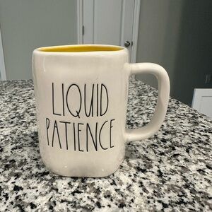 Rae Dunn White and Yellow Mug - Liquid Patience